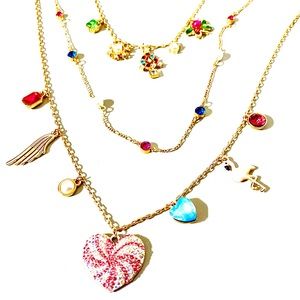 ♥️BETSEY JOHNSON: Whimsical Holiday 3-Piece Layered Necklace♥️